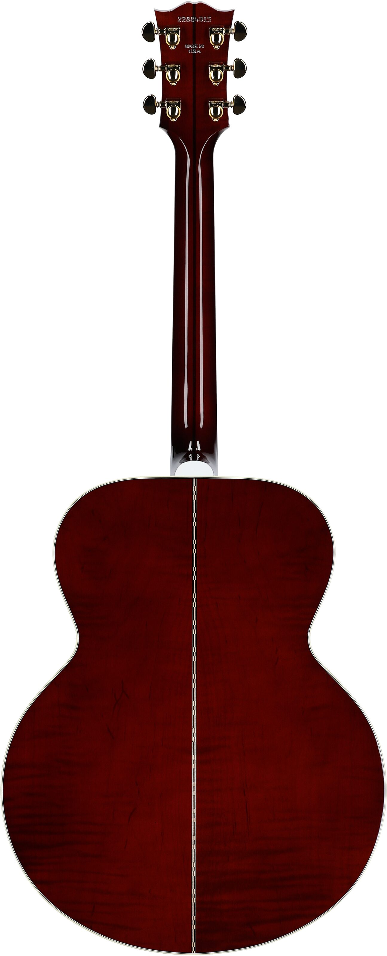 Gibson SJ-200 Standard Maple Jumbo Acoustic-Electric Guitar (with Case), Autumnburst, Full Straight Back