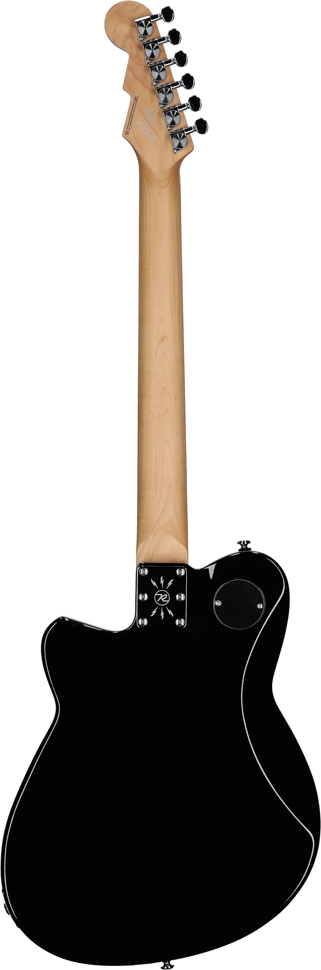 Reverend Double Agent OG Electric Guitar, Midnight Black, Full Straight Back