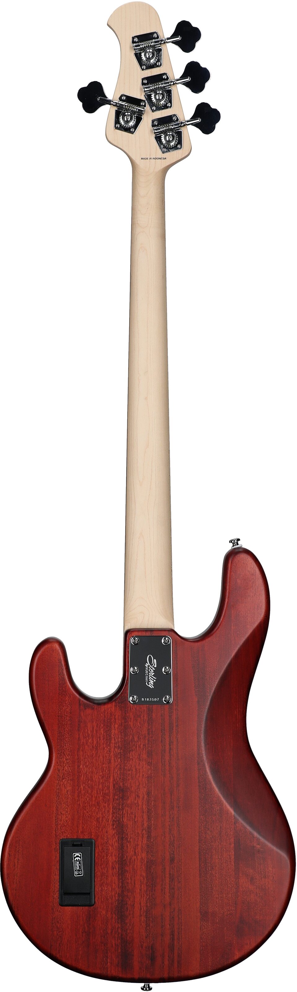 Sterling by Music Man StingRay Electric Bass, Walnut Satin, Full Straight Back