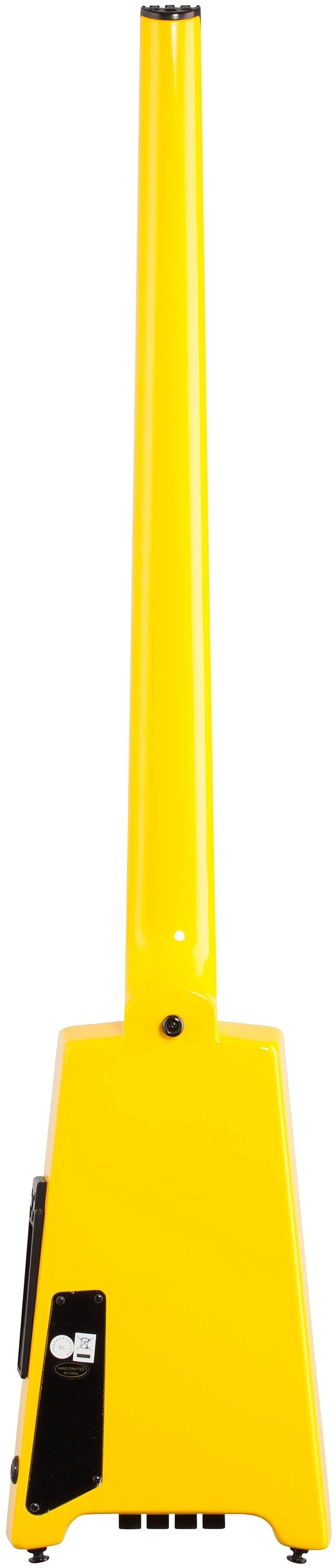 Steinberger Spirit XT-2 Standard Electric Bass (with Gig Bag), Hot Rod Yellow, Full Straight Back
