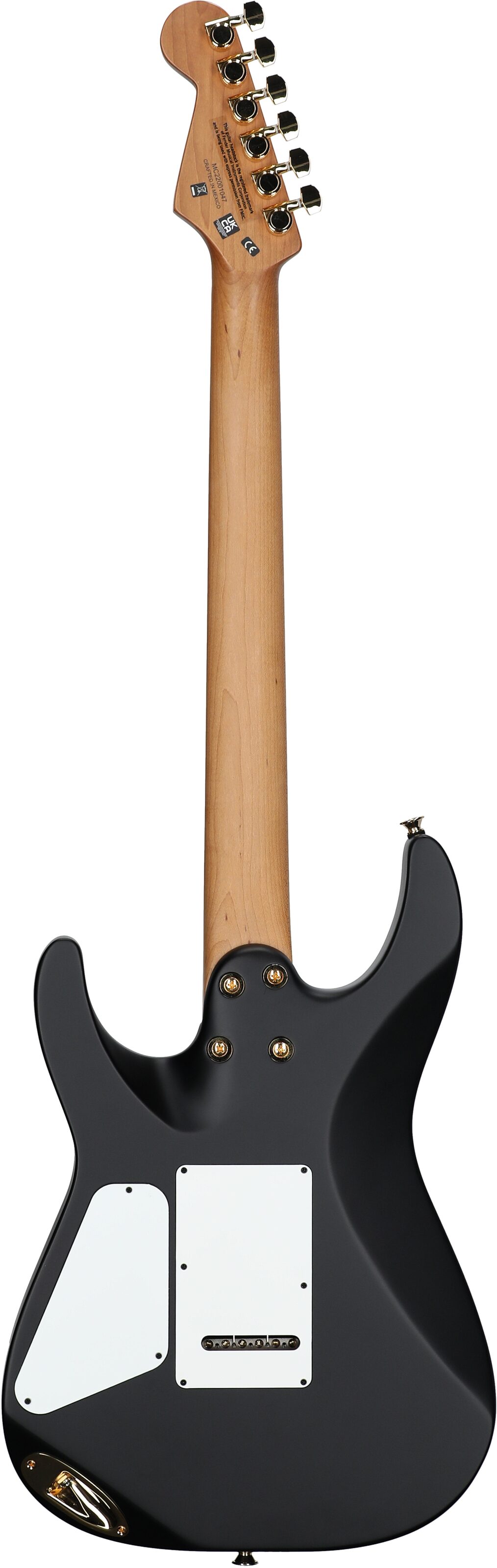 Charvel Pro-Mod DK24 HH 2PT CM Electric Guitar, with Maple Fingerboard, Transparent Black Burst, Full Straight Back