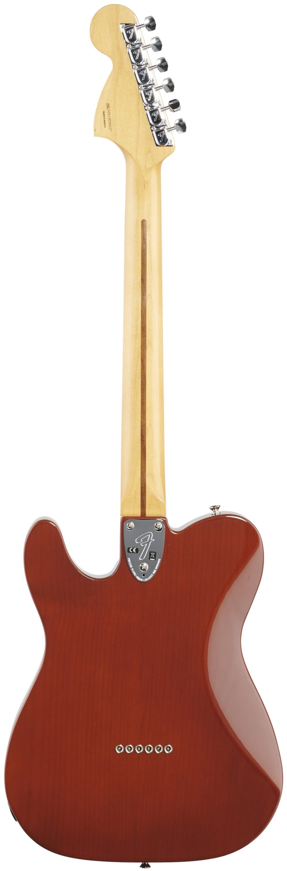 Fender Vintera '70s Telecaster Deluxe Electric Guitar, Maple Fingerboard (with Gig Bag), Mocha, Full Straight Back