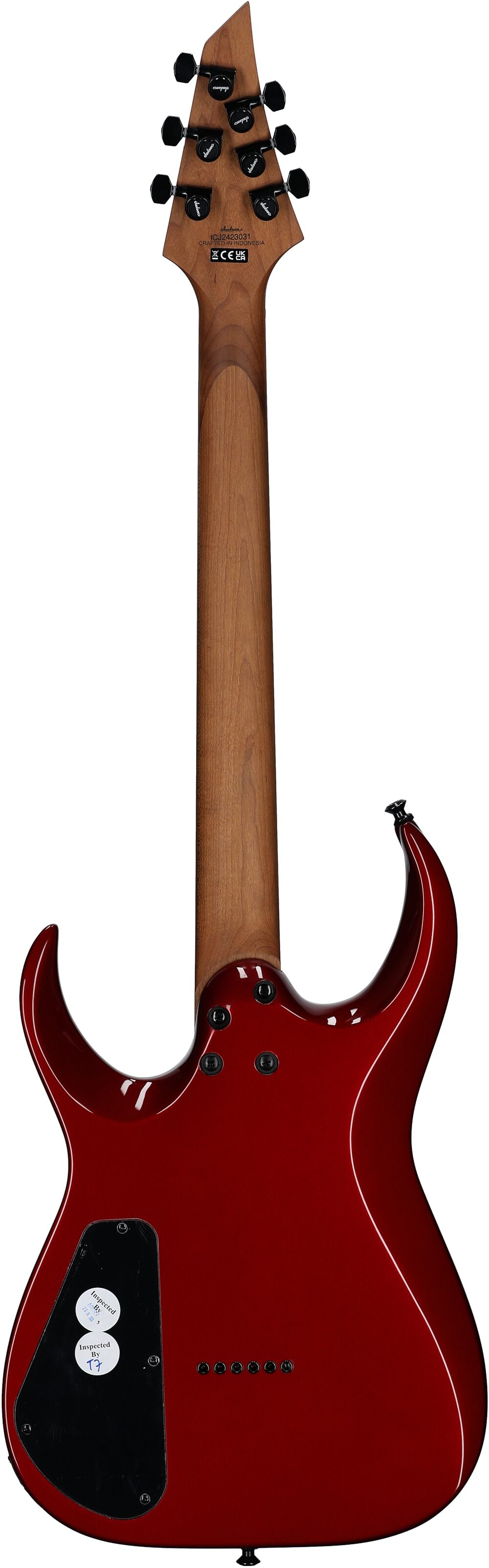 Jackson Pro Series Signature Misha Mansoor Juggernaut HT6 Electric Guitar, Caramelized Maple Fingerboard, Red Crystal, Full Straight Back