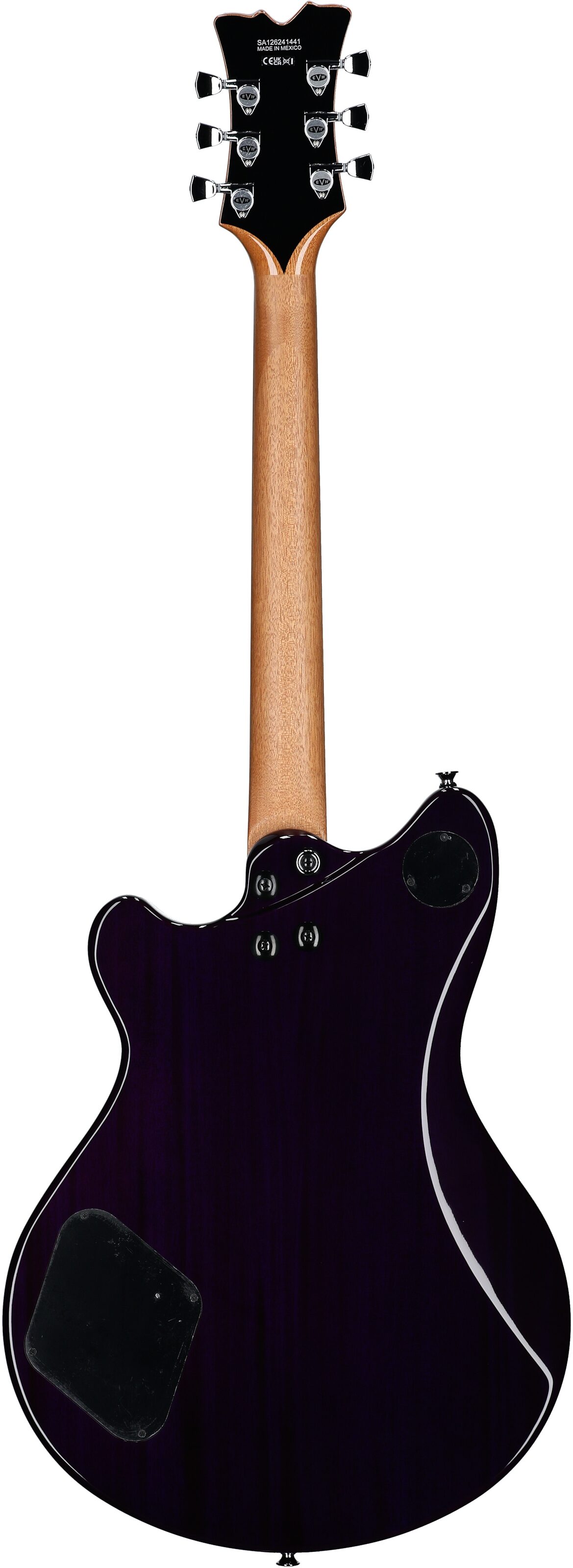 EVH Eddie Van Halen SA-126 Special Quilted Maple Electric Guitar (with Case), Transparent Purple, Open Box (Very Good), Full Straight Back