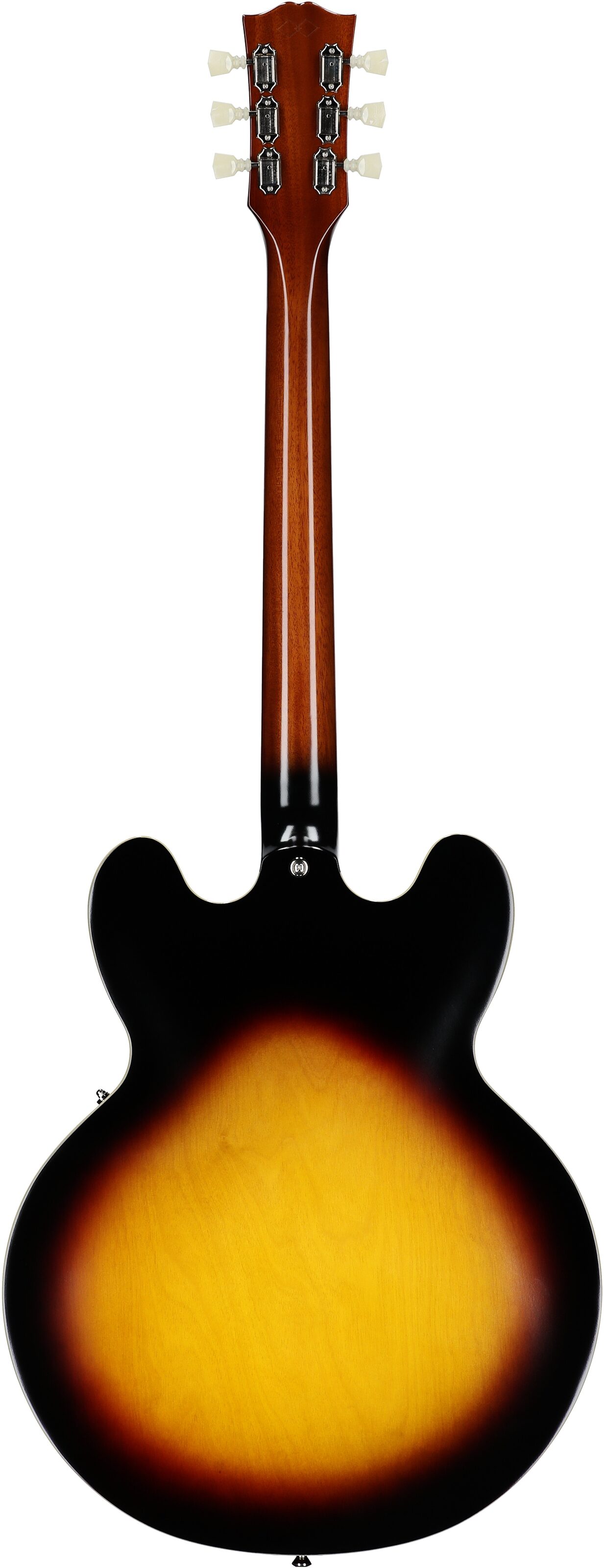 Epiphone Inspired by Gibson Custom 1962 ES-335 Reissue Electric Guitar (with Case), Vintage Burst, Full Straight Back