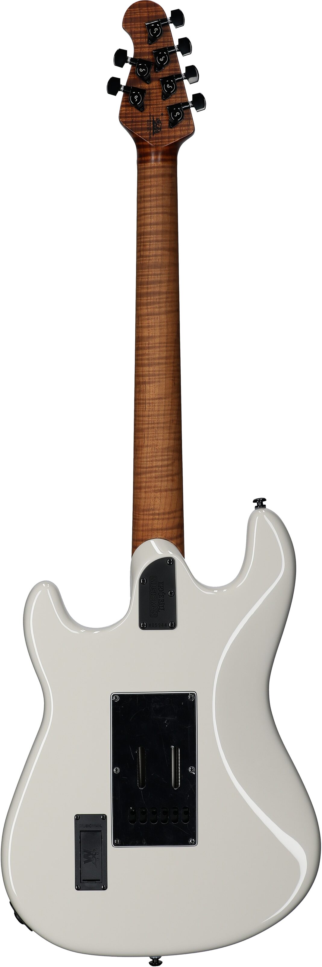 Ernie Ball Music Man Cutlass RS HSS Electric Guitar (with Case), Limestone, Full Straight Back