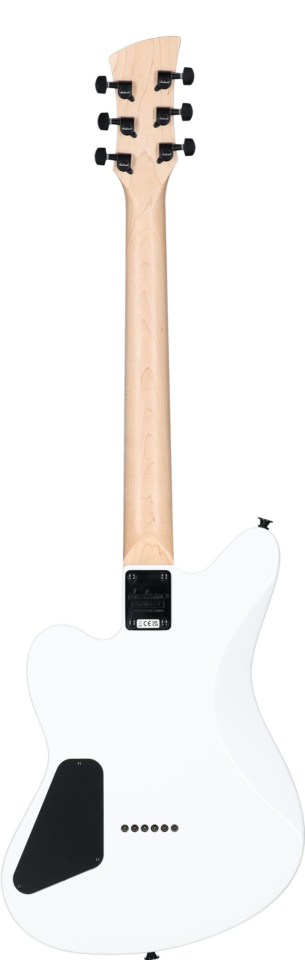 Jackson JS Series JS22 Surfcaster Electric Guitar, Snow White, Full Straight Back
