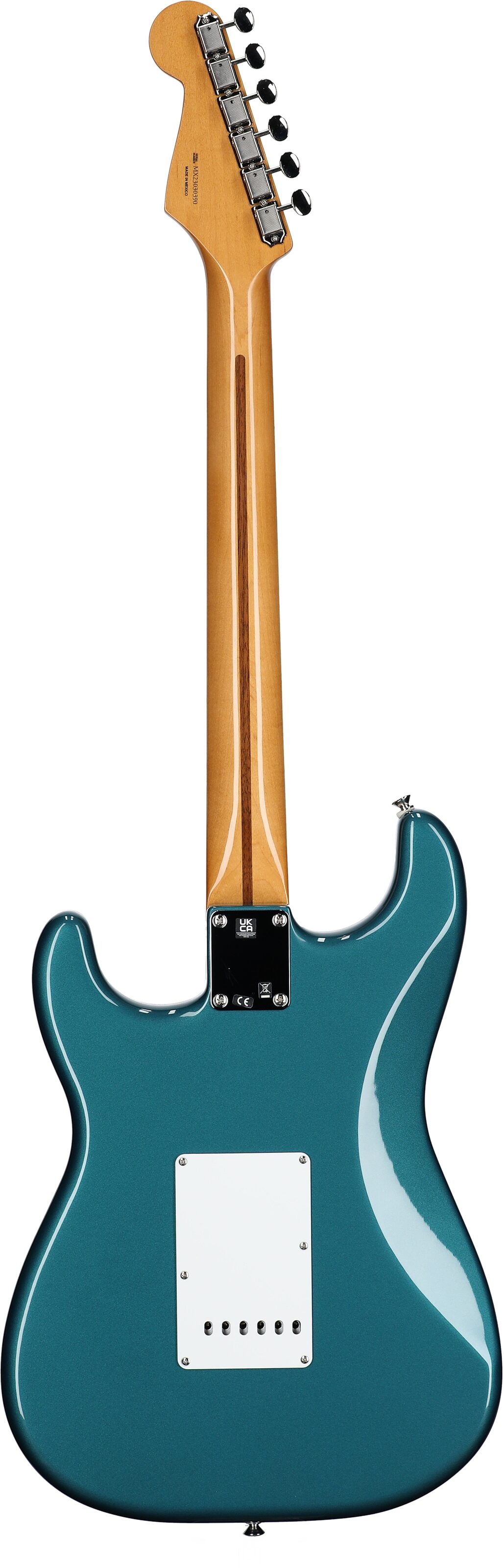 Fender Vintera II '50s Stratocaster Electric Guitar, Maple Fingerboard (with Gig Bag), Ocean Turquoise, Full Straight Back
