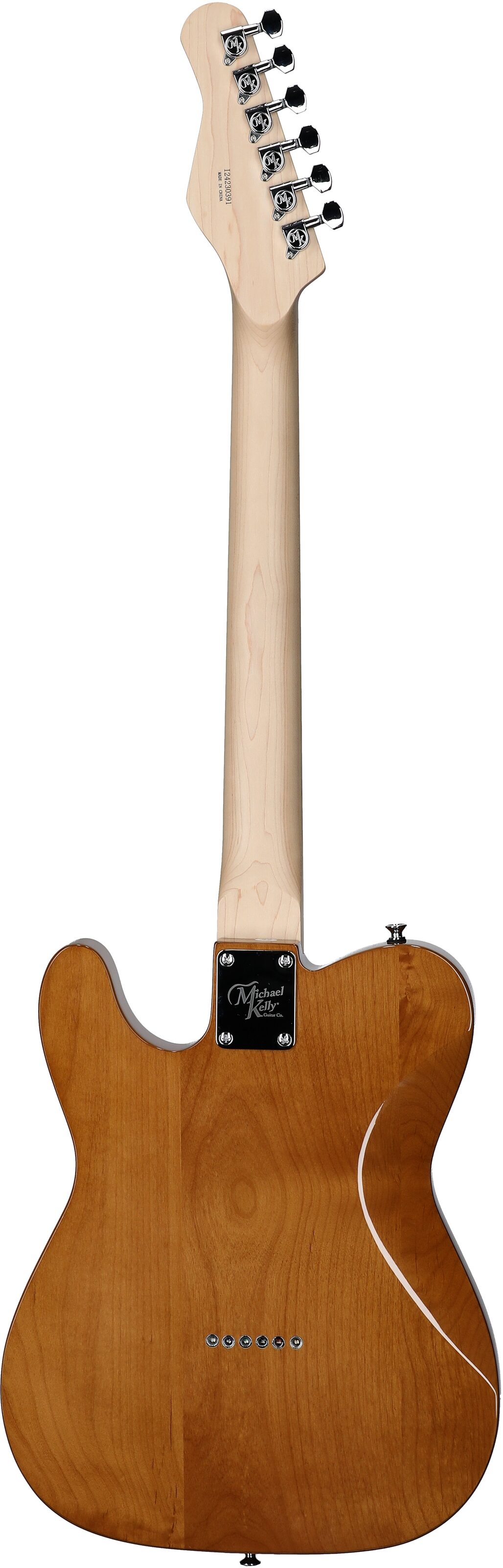 Michael Kelly 1953 Electric Guitar, with Maple Fingerboard, Natural, Spalted Maple Top, Full Straight Back