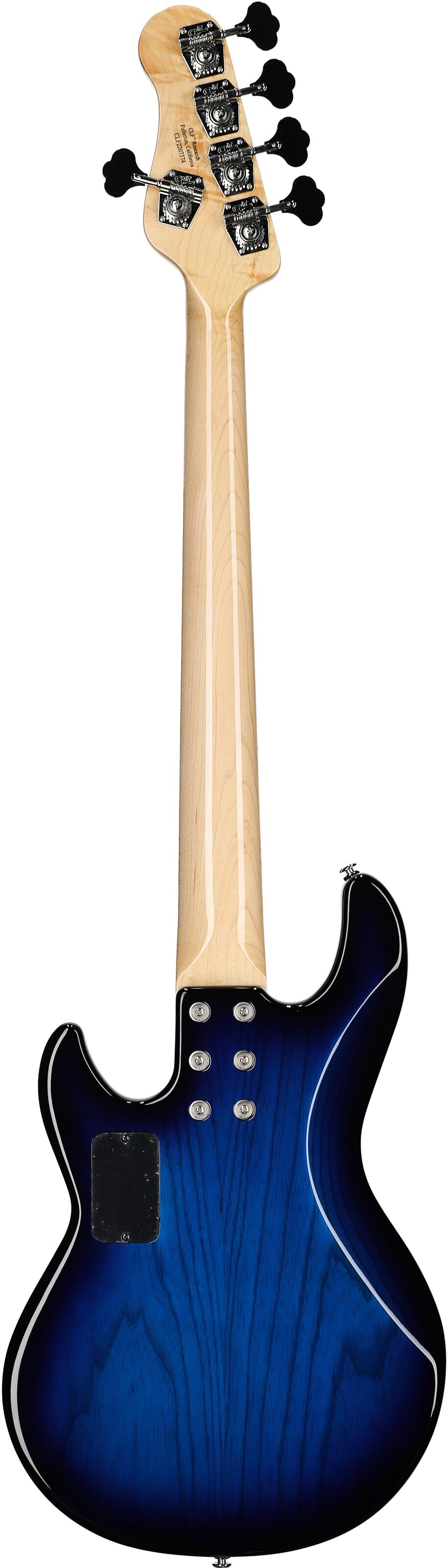 G&L CLF Research L-2500 Bass Guitar (with Case), Blueburst, Full Straight Back