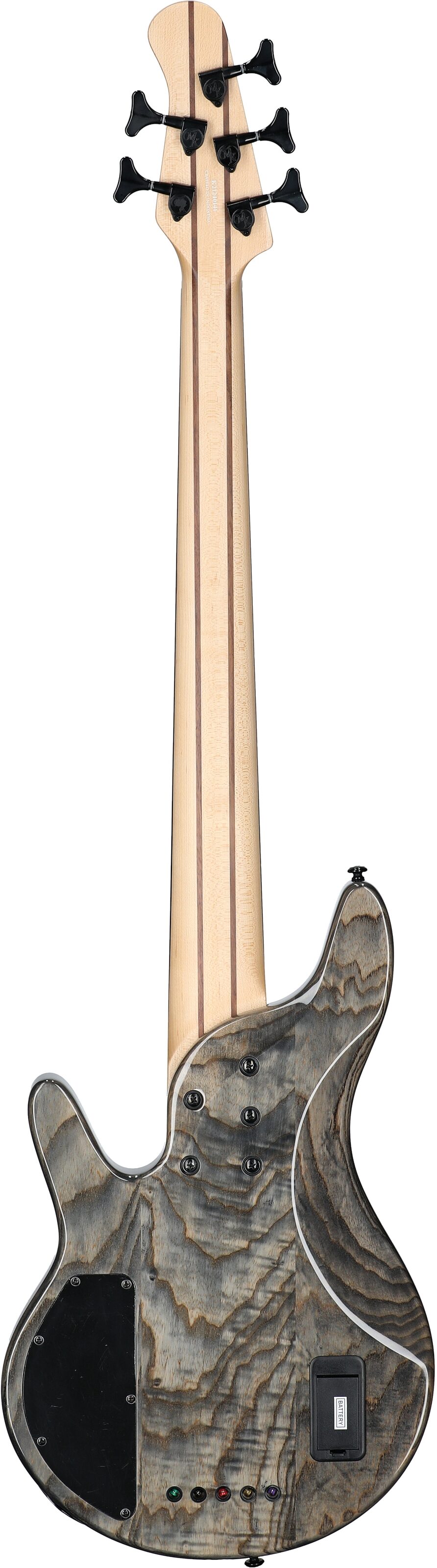Michael Kelly Pinnacle 5 Custom Electric Bass Guitar, 5-String, Grey Burl, Full Straight Back