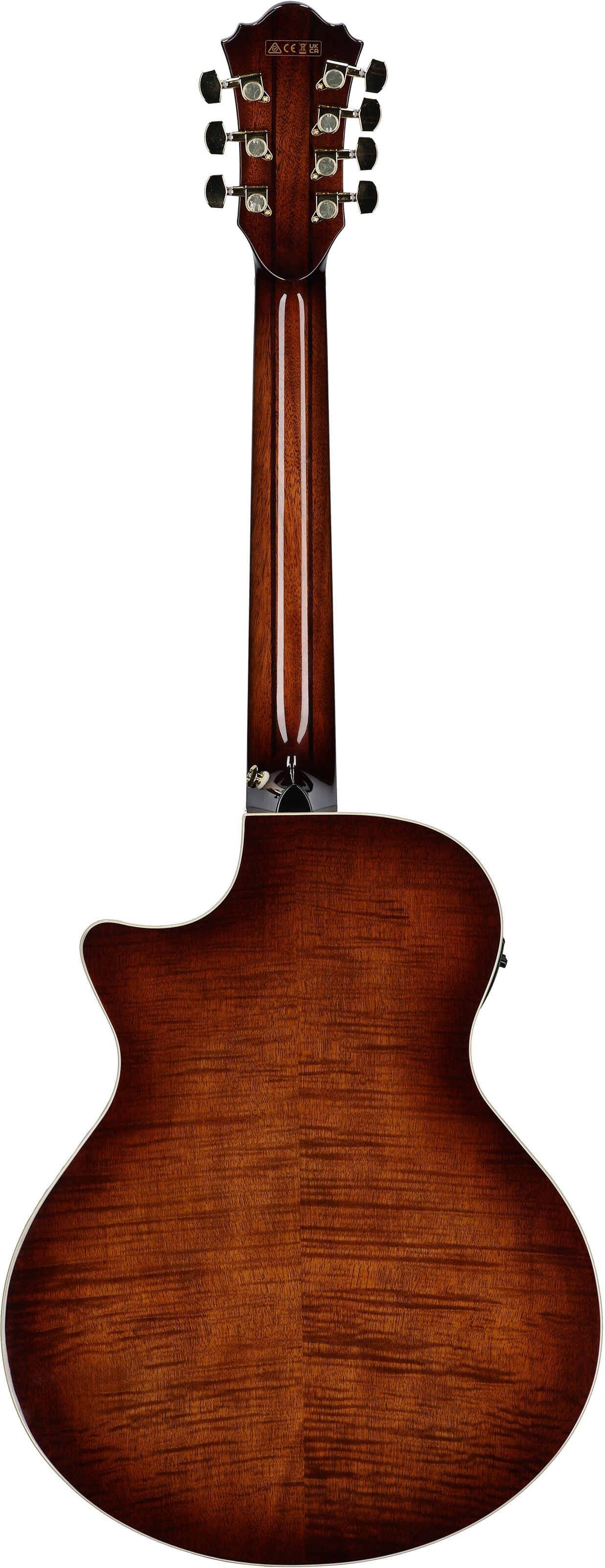 Ibanez AE3007FMH Acoustic-Electric Guitar, Tobacco Edge Burst, Full Straight Back