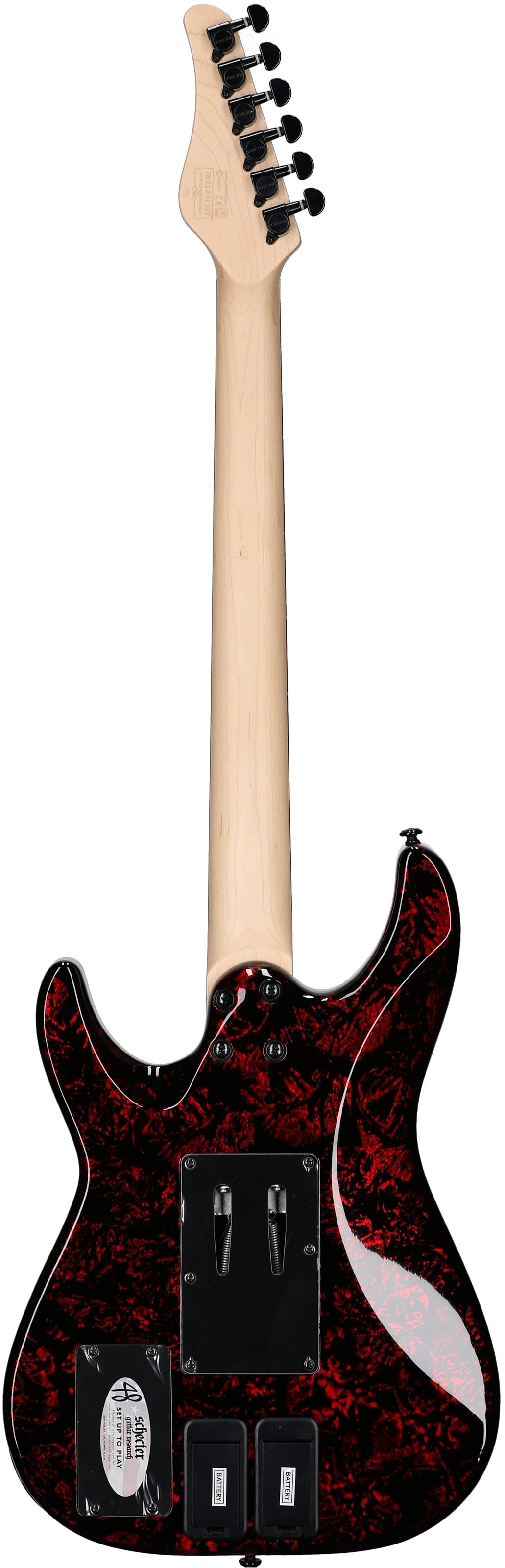 Schecter Sun Valley Super Shredder FR S Electric Guitar, Red Reign, Full Straight Back