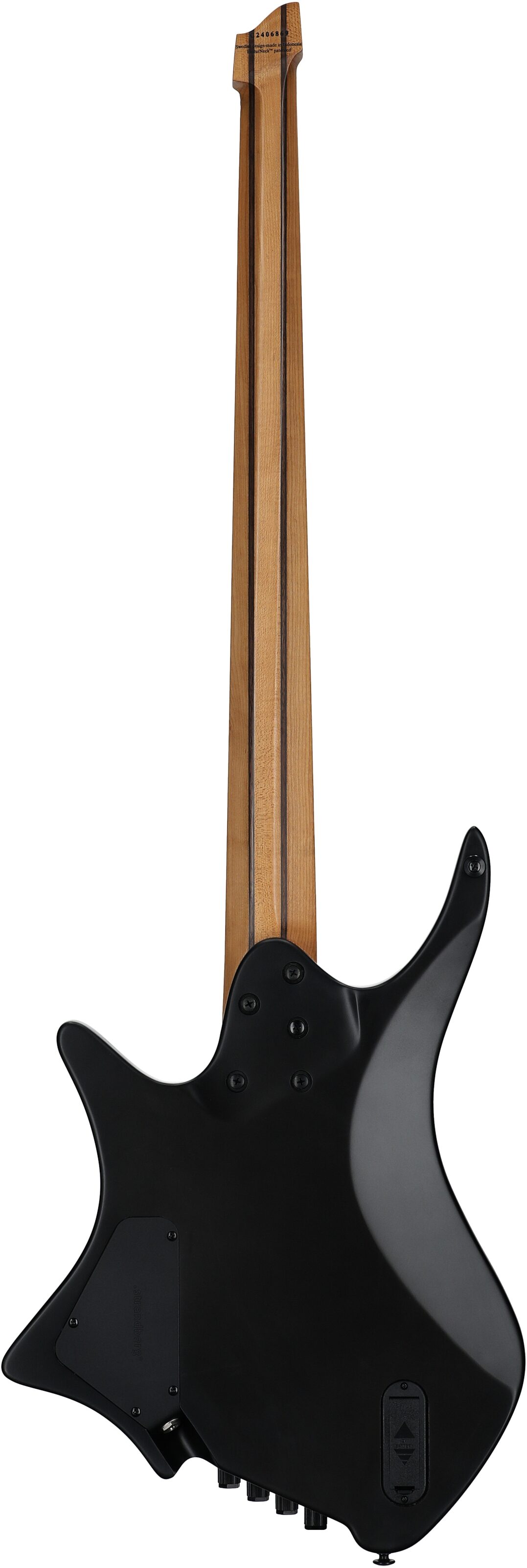 Strandberg BB4CT Boden Bass Standard 4 Electric Bass (with Gig Bag), Charcoal, Full Straight Back
