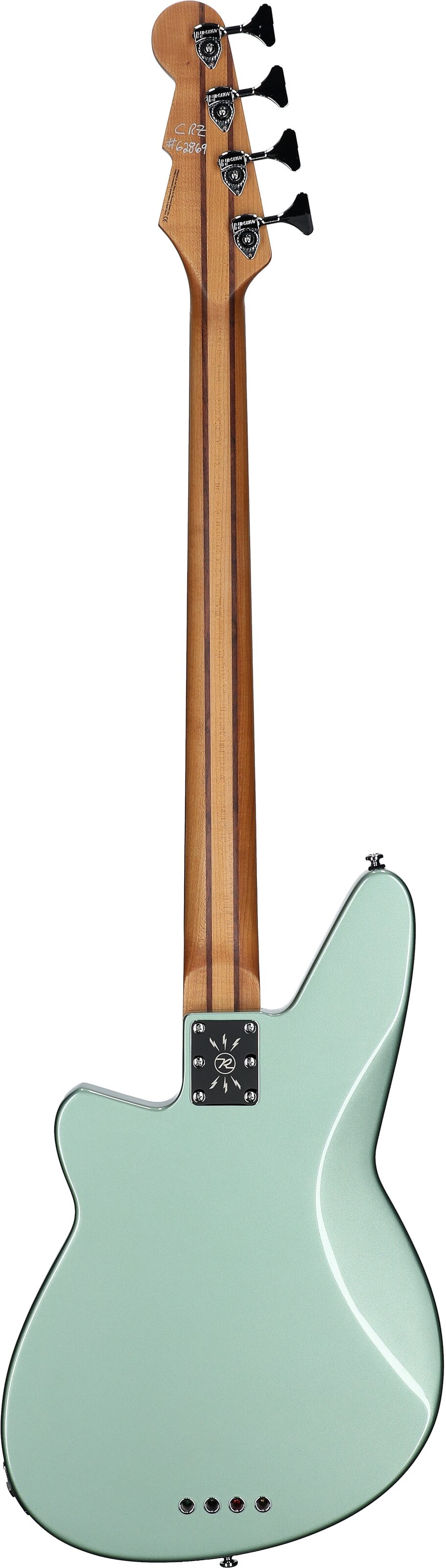 Reverend Mercalli 4 Electric Bass, Metallic Alpine, Rosewood Fretboard, Full Straight Back