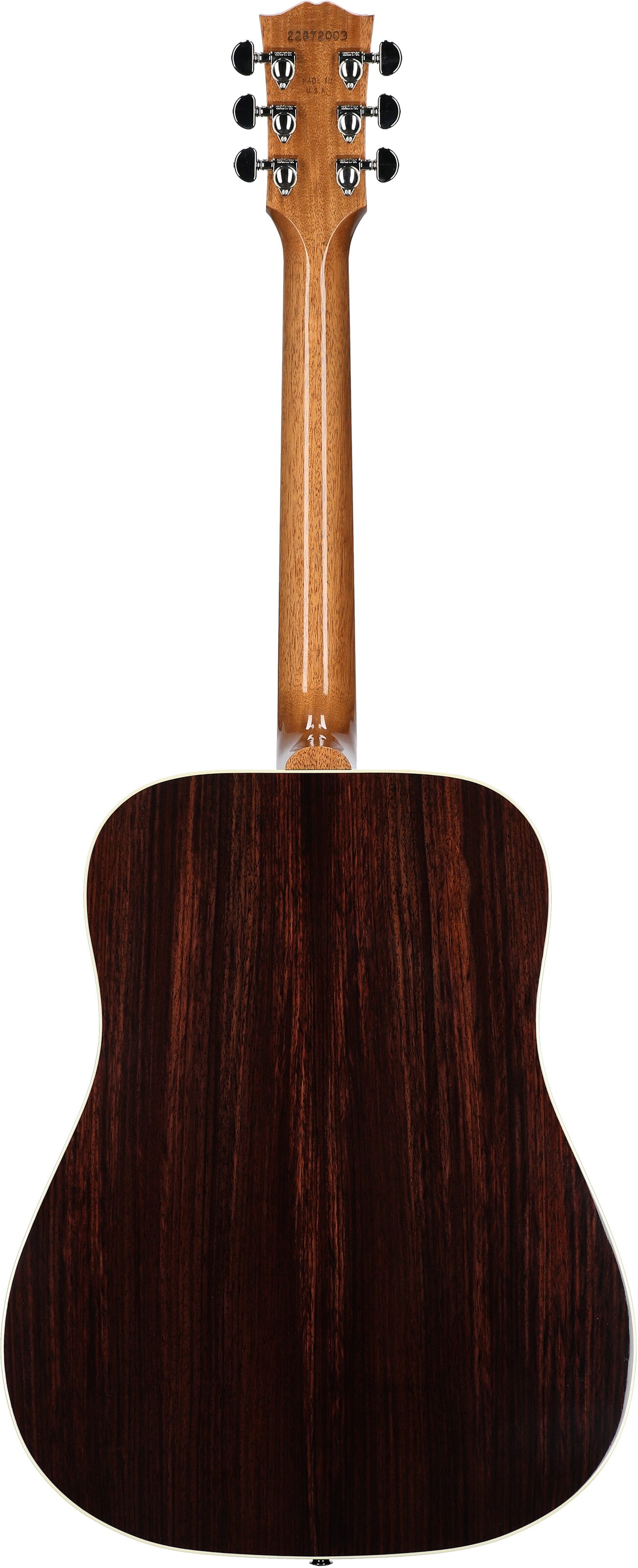 Gibson Hummingbird Studio Acoustic-Electric Guitar (with Case), Rosewood Burst, Full Straight Back