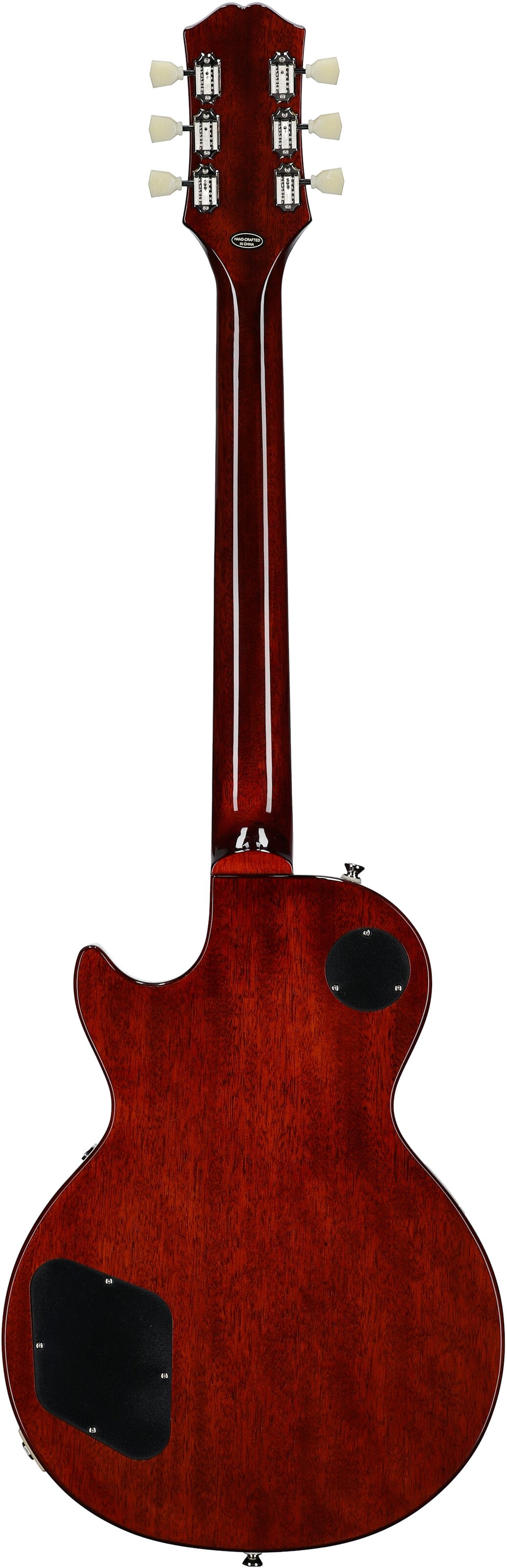 Epiphone Inspired by Gibson Les Paul Standard '50s Electric Guitar (with Gig Bag), Bourbon Burst, Full Straight Back