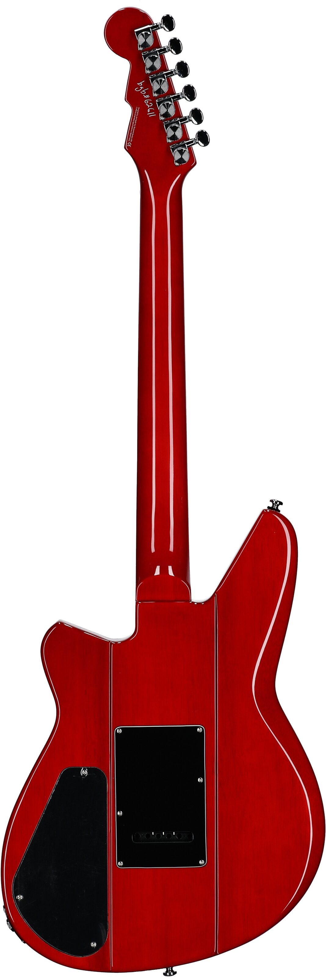 Reverend Warhawk DAW Electric Guitar, Transparent Cherry, Full Straight Back