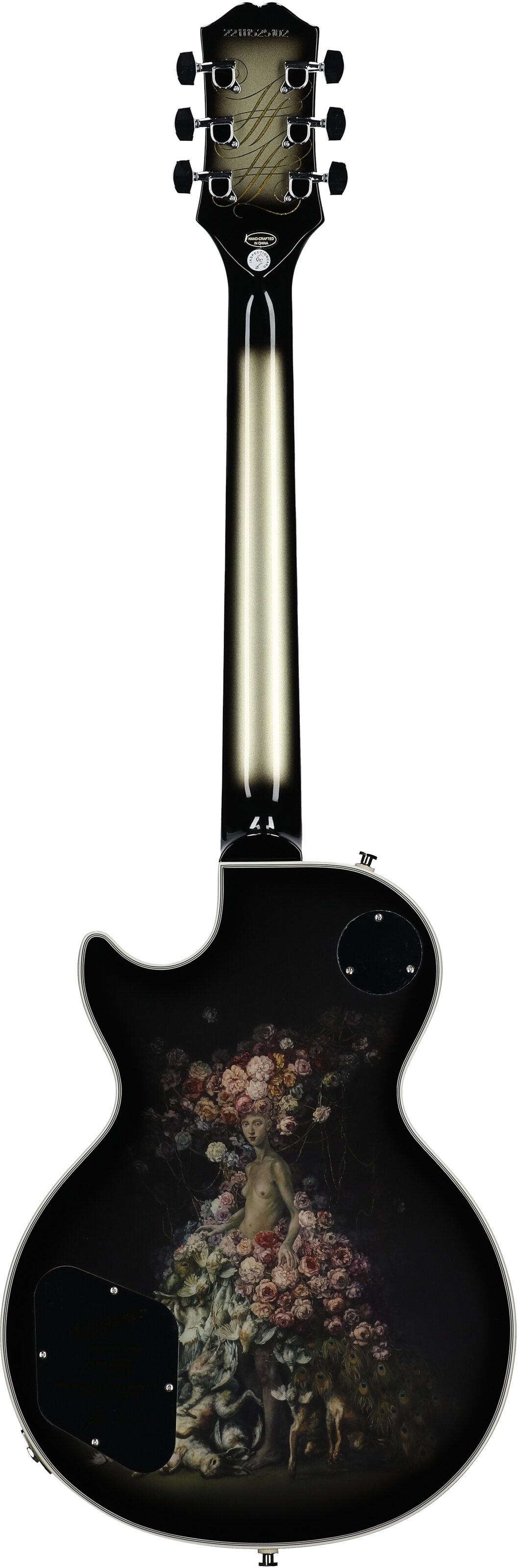 Epiphone Adam Jones Les Paul Custom Electric Guitar (with Case), "Self-Portrait as Not Dead Yet" by Julie Heffernan, Full Straight Back