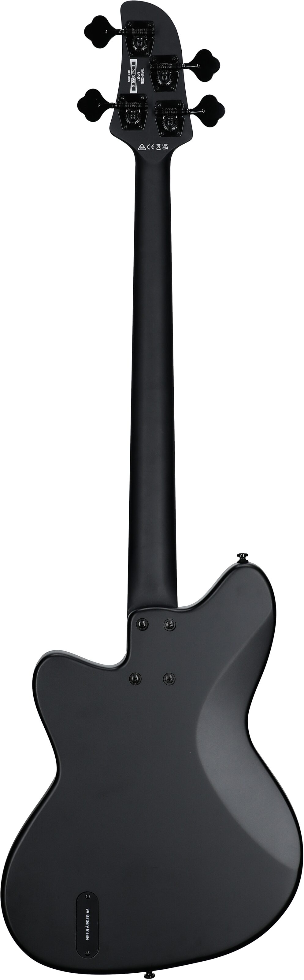 Ibanez TMB420B Talman Electric Bass, Black Flat, Full Straight Back
