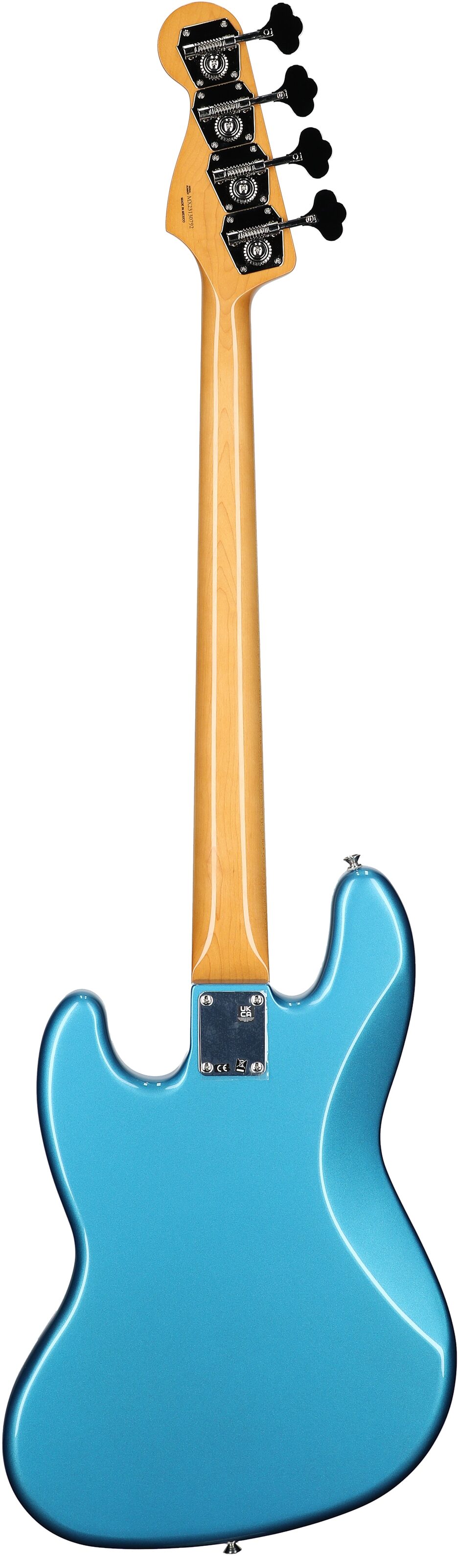 Fender Vintera II '60s Jazz Electric Bass, Rosewood Fingerboard (with Gig Bag), Lake Placid Blue, Full Straight Back