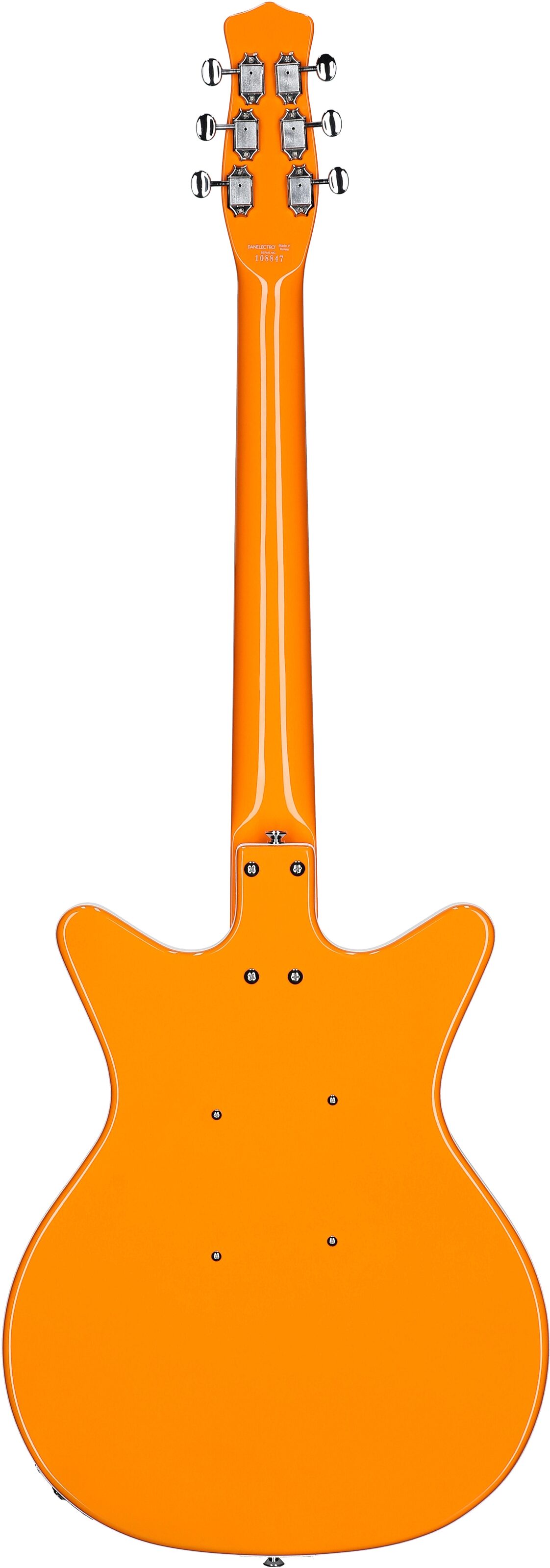 Danelectro '59 MOD NOS Electric Guitar, Orangeadelic, Full Straight Back