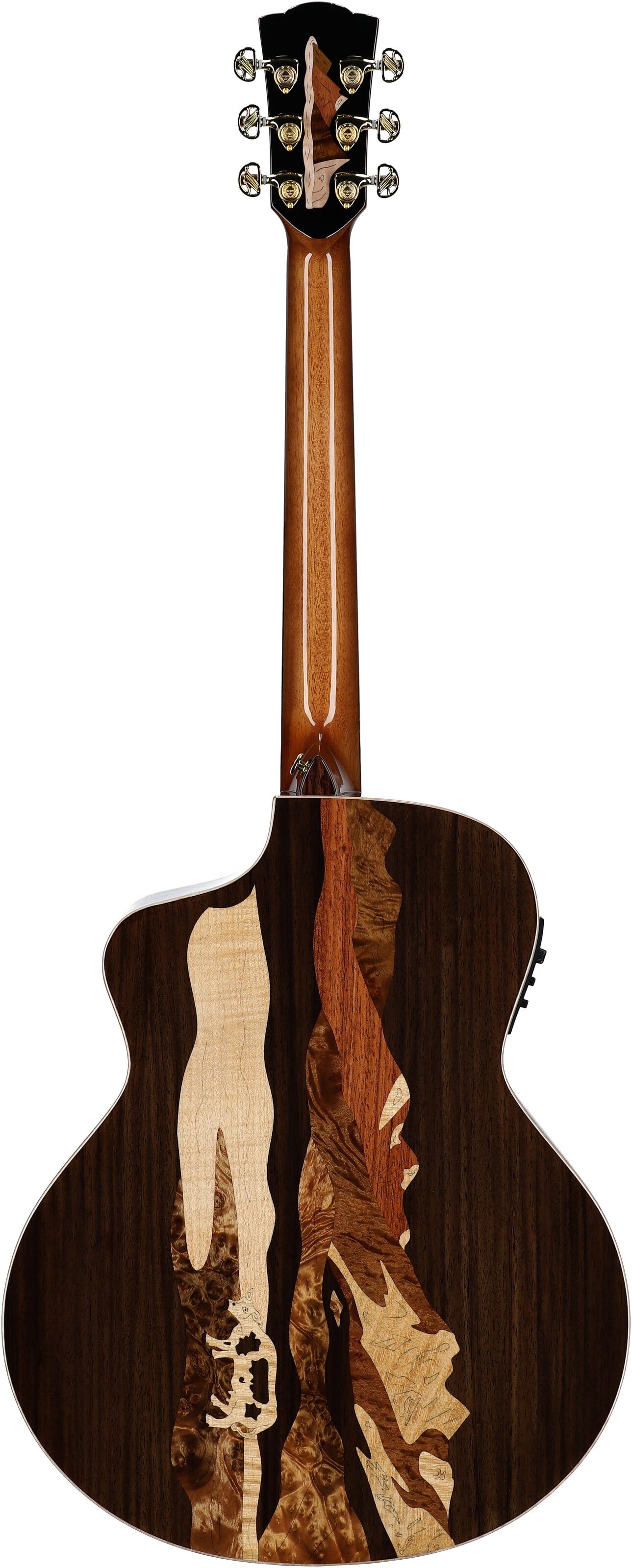 Merida Winter Grand Concert Acoustic-Electric Guitar (with Gig Bag), New, Full Straight Back