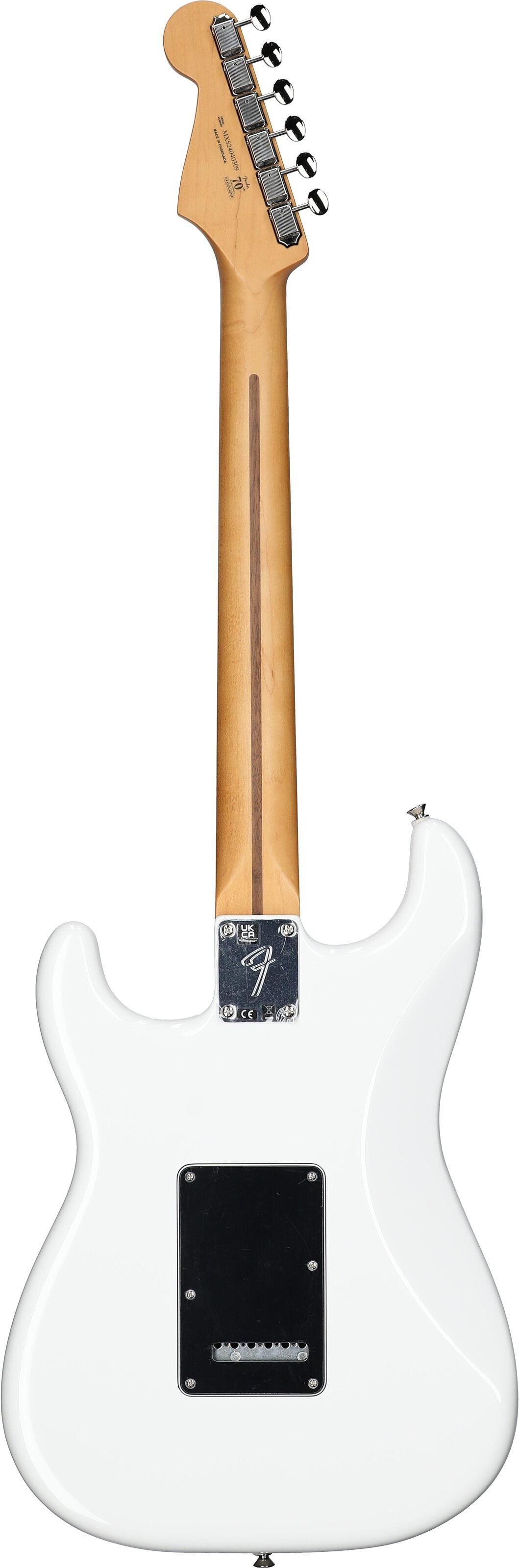 Fender Player II Stratocaster Electric Guitar, with Maple Fingerboard, Polar White, Full Straight Back