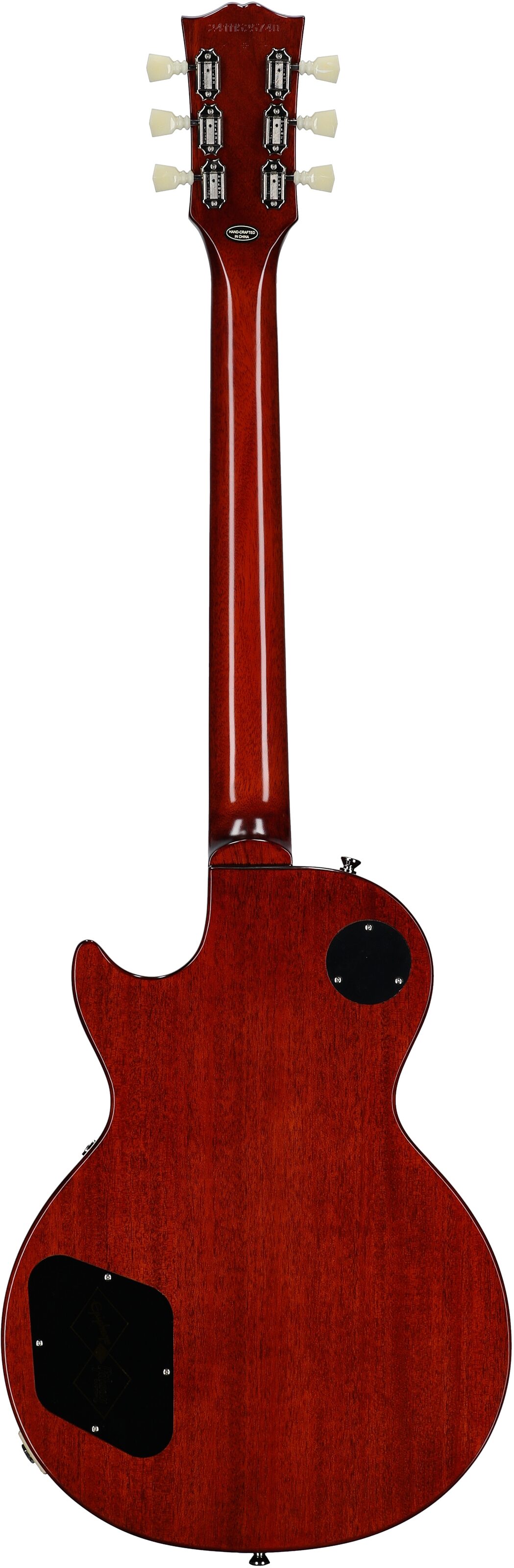 Epiphone Inspired by Gibson Custom 1960 Les Paul Standard Reissue Electric Guitar (with Case), Iced Tea Burst, Full Straight Back