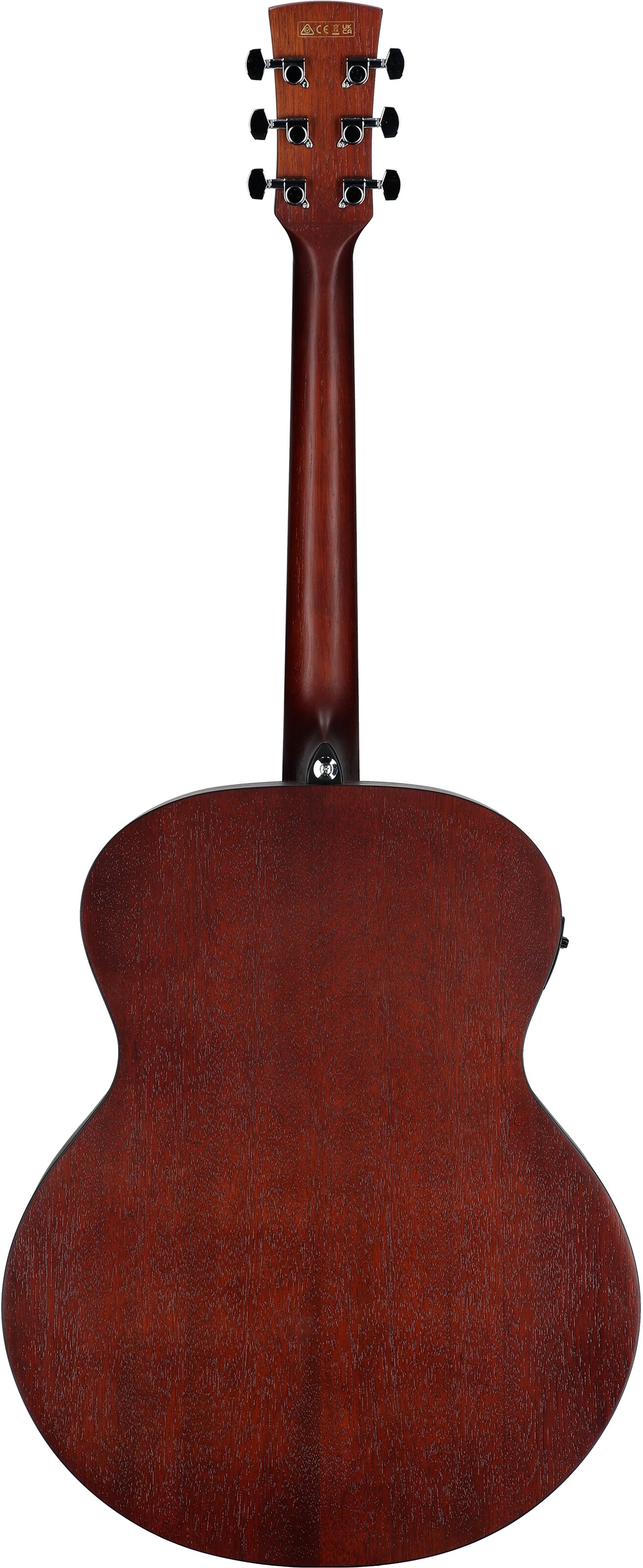 Ibanez PJ50E Acoustic-Electric Guitar, Open Pore Vintage Amber Sunburst, Full Straight Back