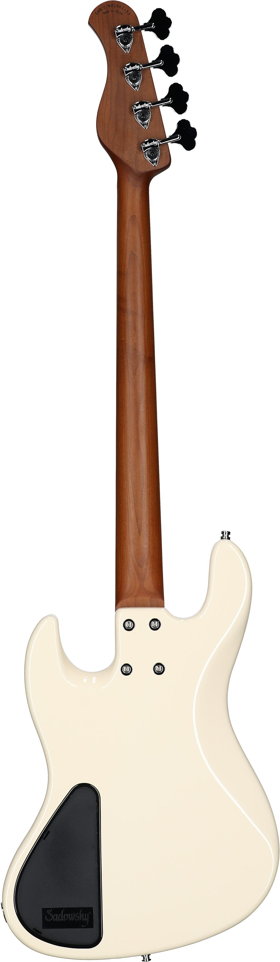 Sadowsky MetroExpress 21-Fret Vintage J/J Electric Bass, with Morado Fingerboard (with Gig Bag), White, Full Straight Back