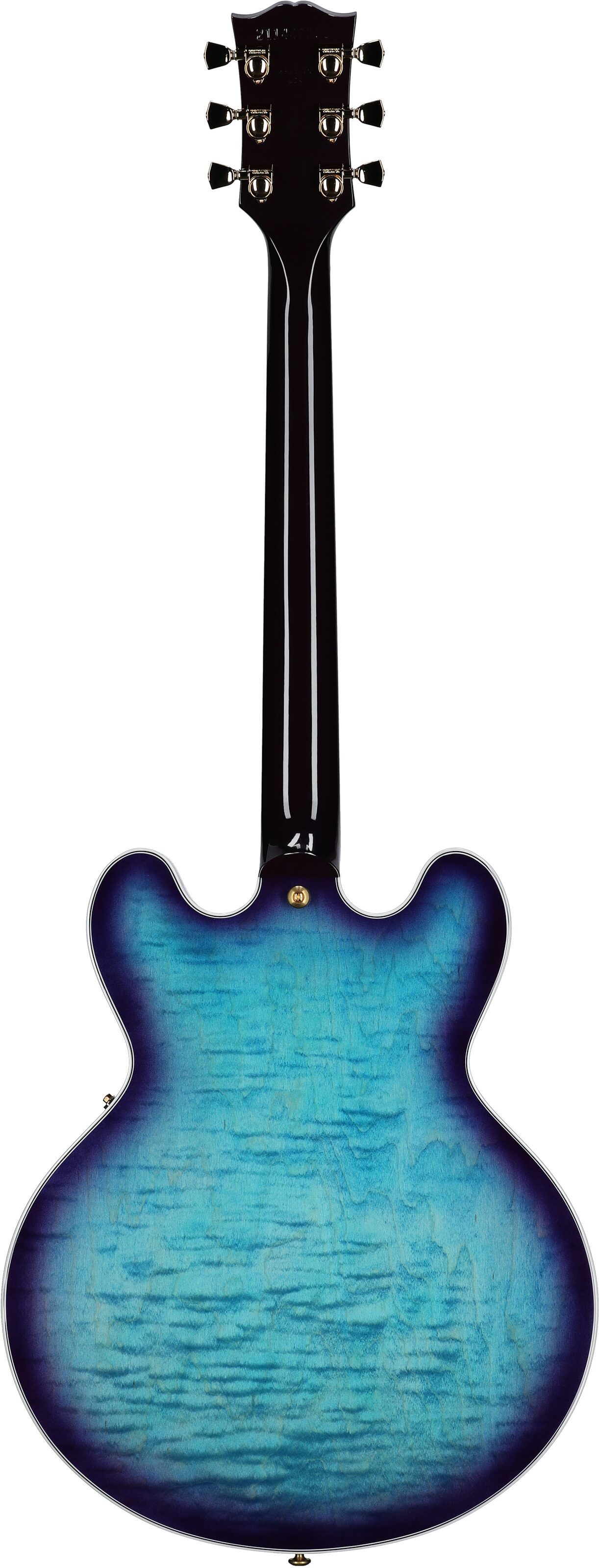 Gibson ES-335 Supreme Figured Top Electric Guitar (with Case), Blueberry Burst, Full Straight Back