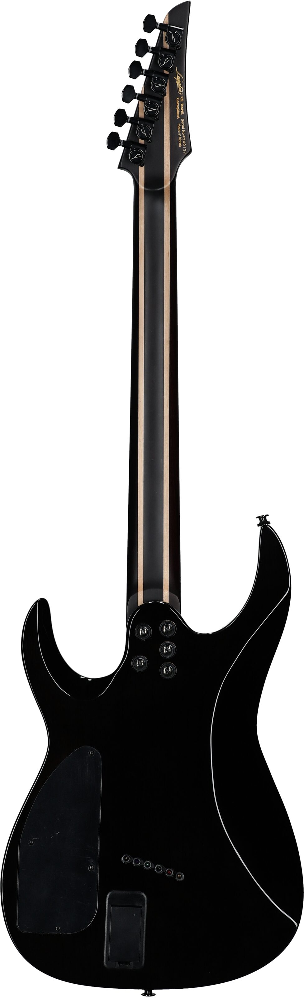 Legator Ninja 6 X Multi-Scale Guitar, Caribbean Blue , Full Straight Back