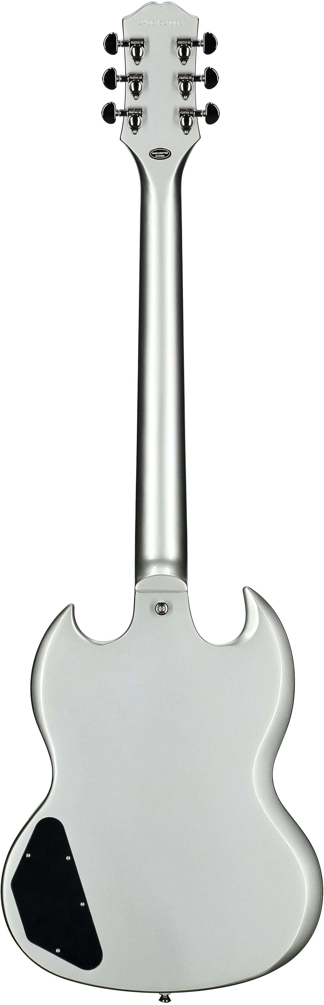 Epiphone Inspired by Gibson SG Standard Electric Guitar (with Gig Bag), Silver Mist, Full Straight Back