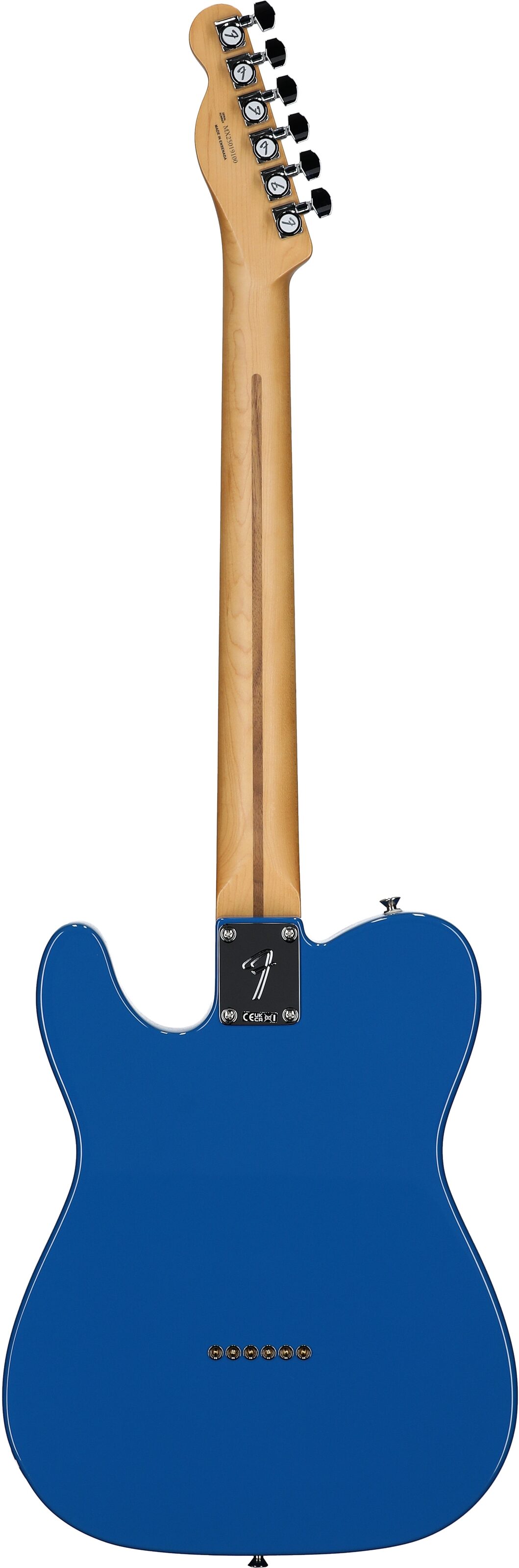 Fender Player II Modified Telecaster Electric Guitar, Maple Fingerboard, Electric Blue, Full Straight Back