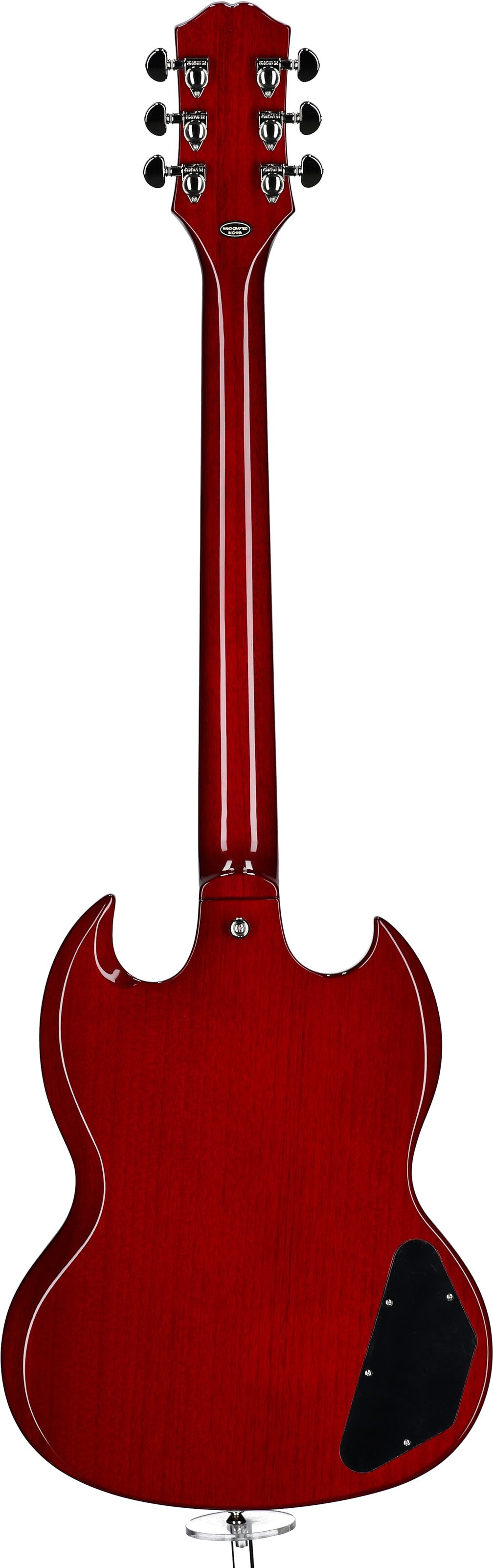 Epiphone Inspired by Gibson SG Standard Electric Guitar, Left-Handed (with Gig Bag), Cherry, Full Straight Back
