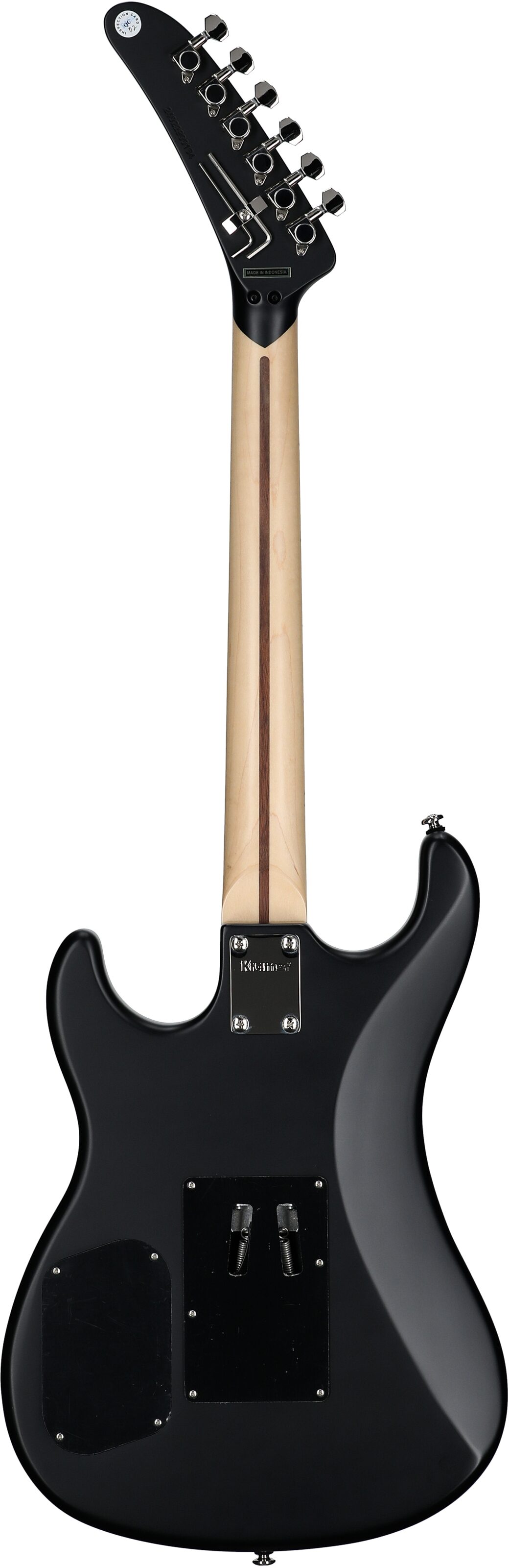 Kramer The 84 Electric Guitar (with Gig Bag), Intruder Black Satin, Full Straight Back