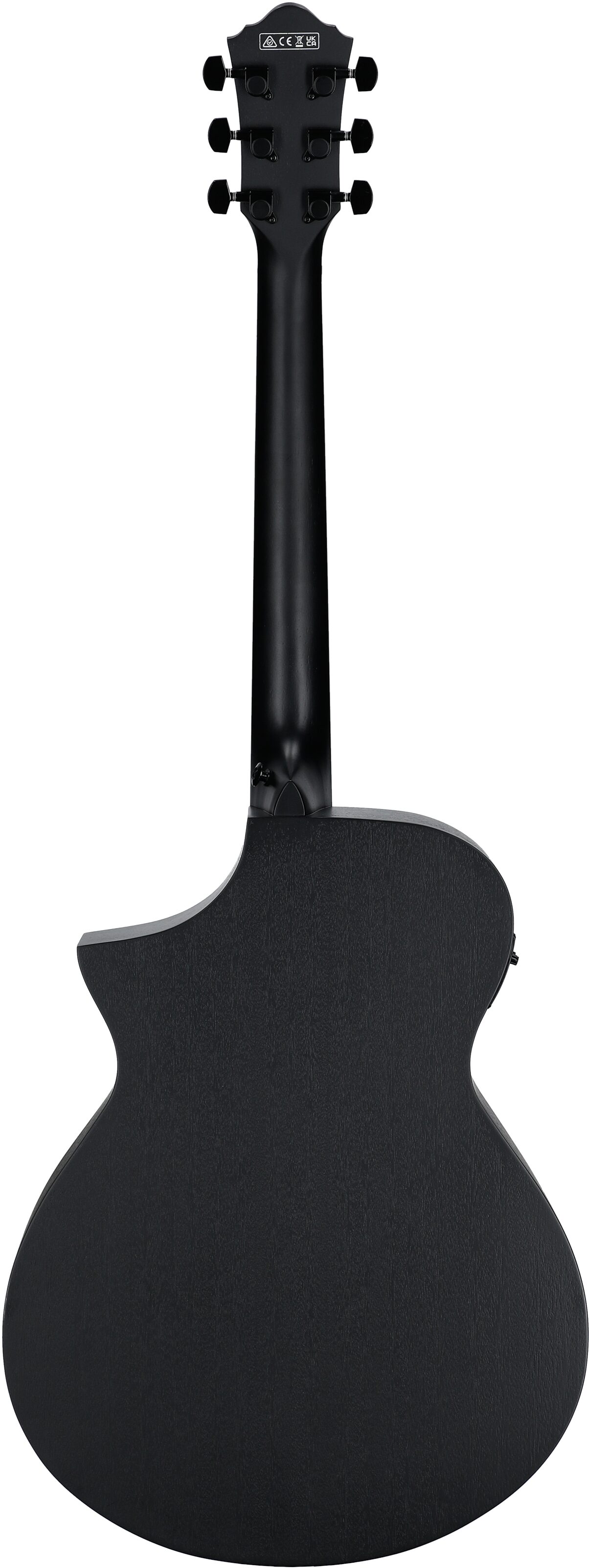 Ibanez AEWC621 Acoustic-Electric Guitar, Black Out, Full Straight Back