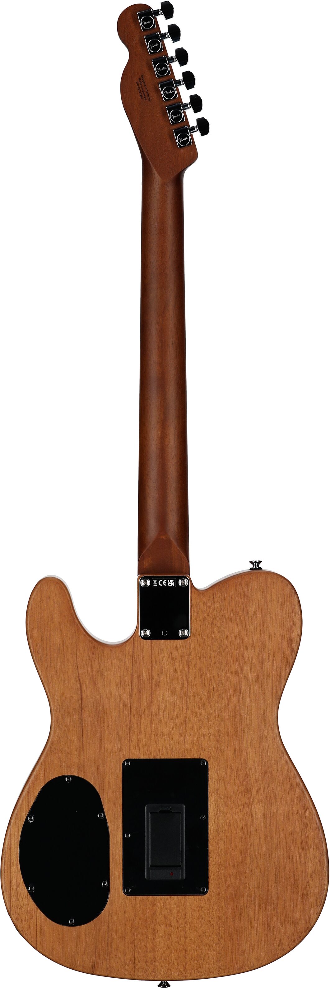 Fender Acoustasonic Standard Telecaster Acoustic-Electric Guitar, Aged Natural, Full Straight Back