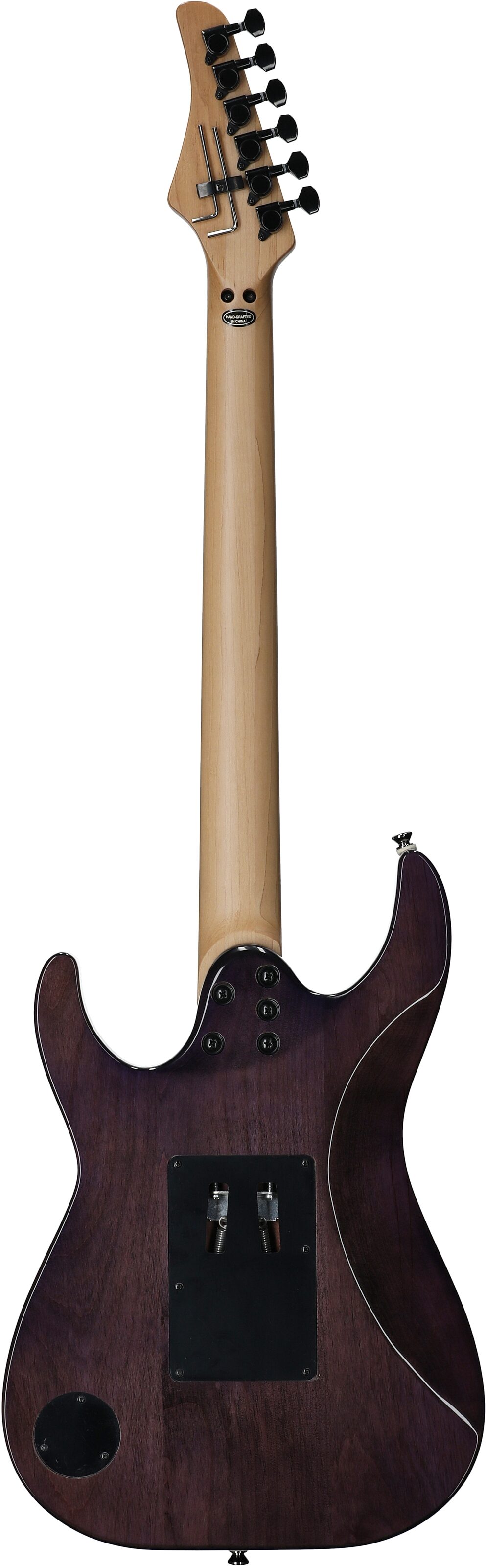 Kramer Volante Quilt HHFR Electric Guitar (with Gig Bag), Ultraviolet Burst, Full Straight Back