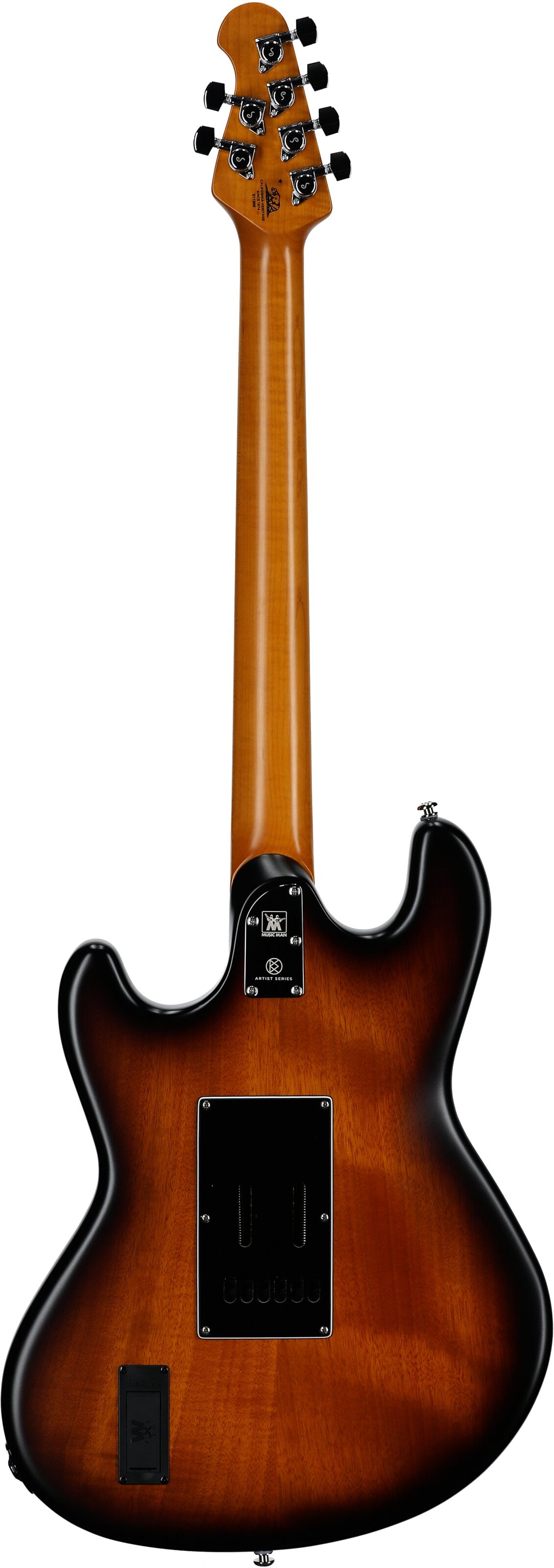 Ernie Ball Music Man Dustin Kensrue StingRay Electric Guitar, Deep Satin Burst, Full Straight Back