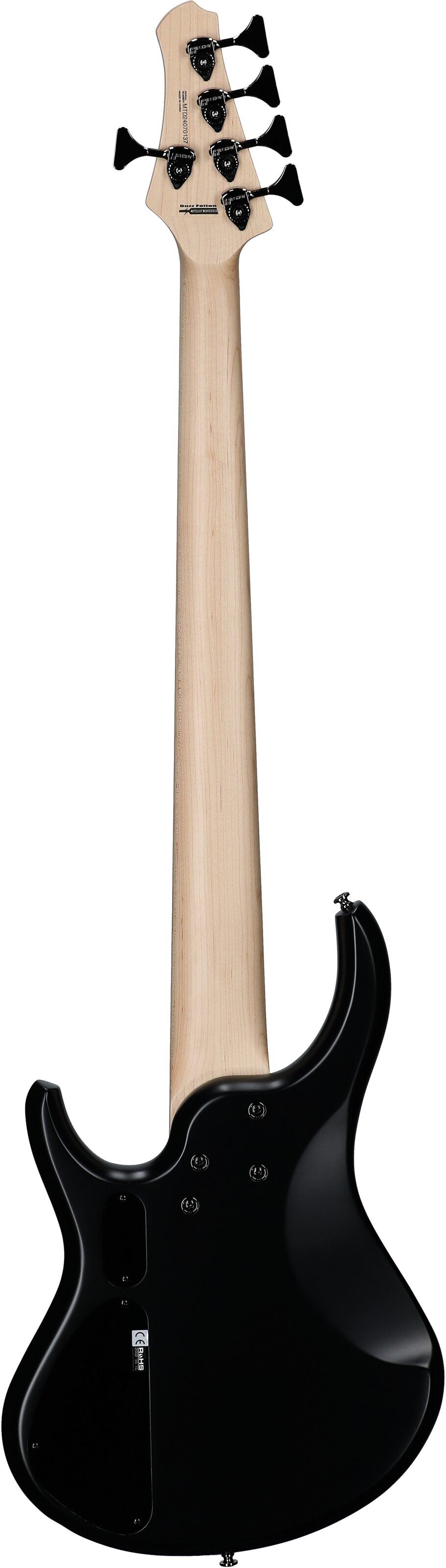 MTD Kingston Super 5 Bass Electric Bass, 5-String (with Maple Fingerboard), Black, Full Straight Back