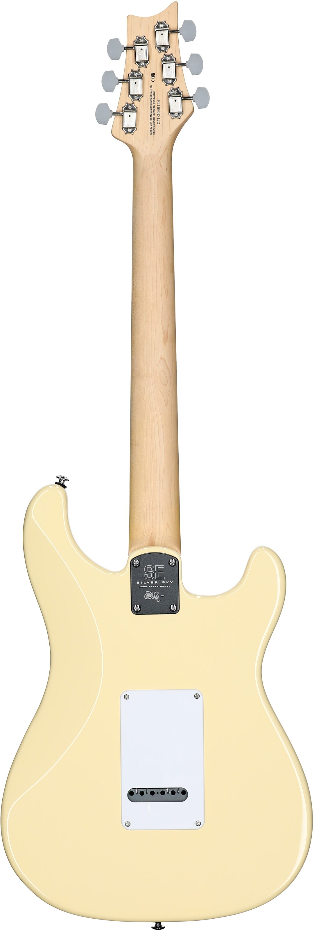 PRS Paul Reed Smith SE Silver Sky Electric Guitar, Left-Handed, Maple Fretboard (with Gig Bag), Moon White, Open Box (Very Good), Full Straight Back