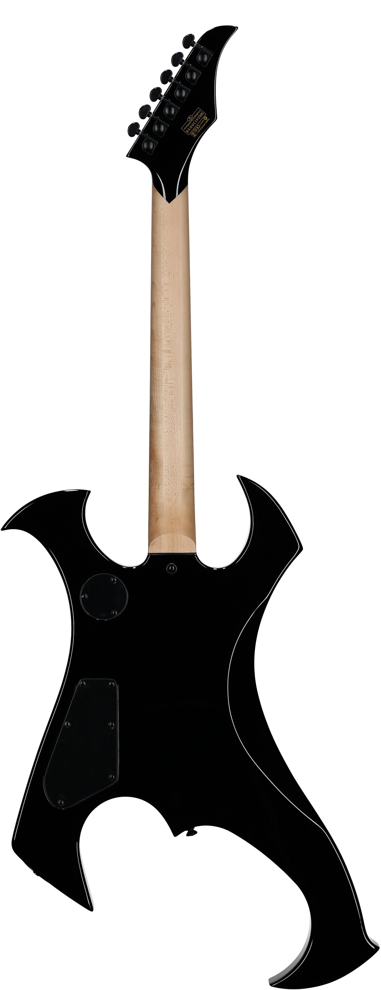 Wylde Audio Berzerker Raw Top Electric Guitar, Blood Skulls, Full Straight Back