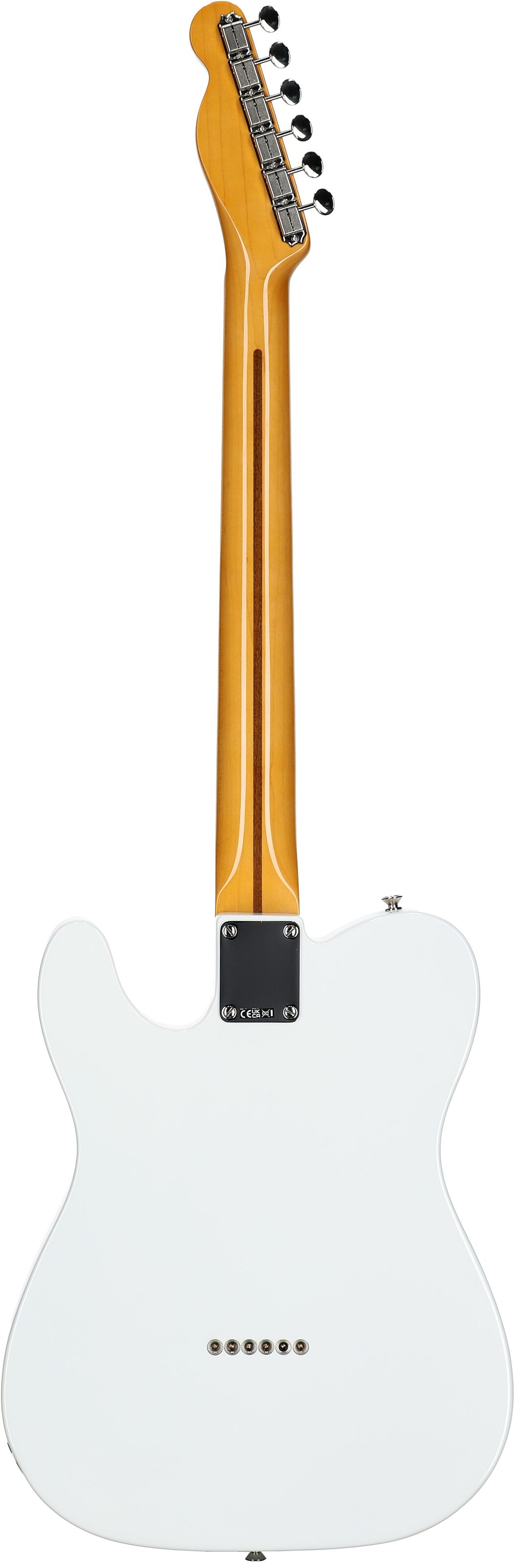 Fender American Vintage II 1951 Telecaster Electric Guitar, Maple Fingerboard (with Case), Prototype White, Full Straight Back