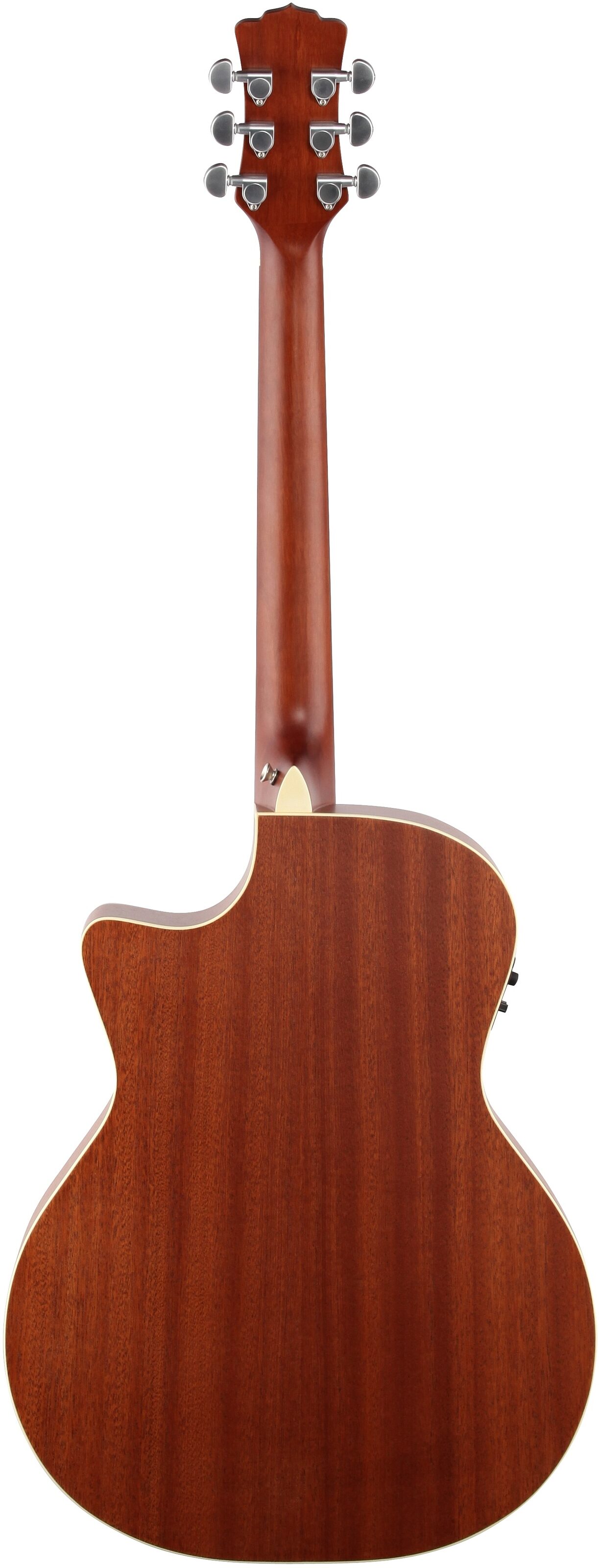 Luna Heartsong Grand Concert Acoustic-Electric Guitar with USB, New, Full Straight Back