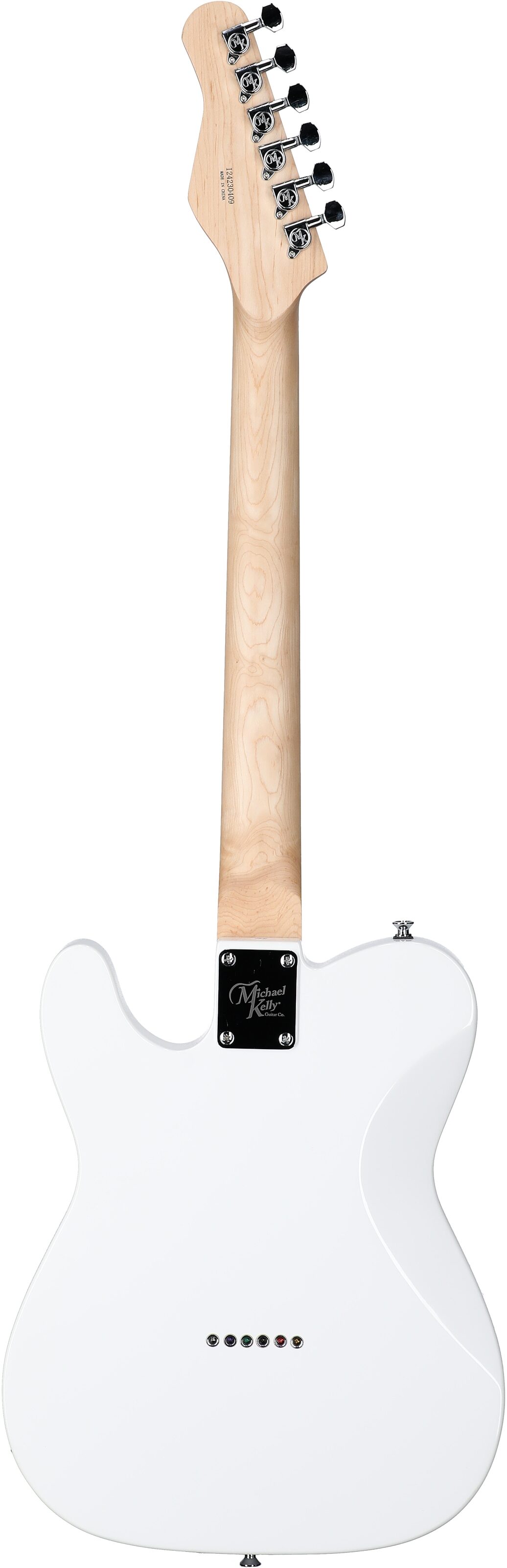 Michael Kelly Triple '50s Electric Guitar, Ebony Fingerboard, Gloss White, Full Straight Back