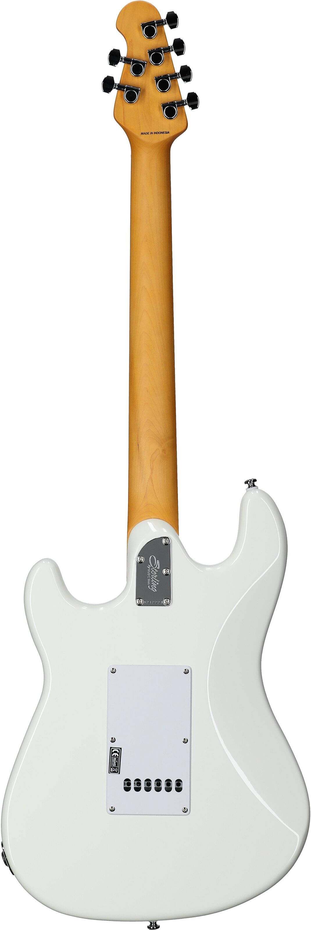 Sterling by Music Man CT30CHSS Cutlass HSS Electric Guitar, Olympic White, Full Straight Back