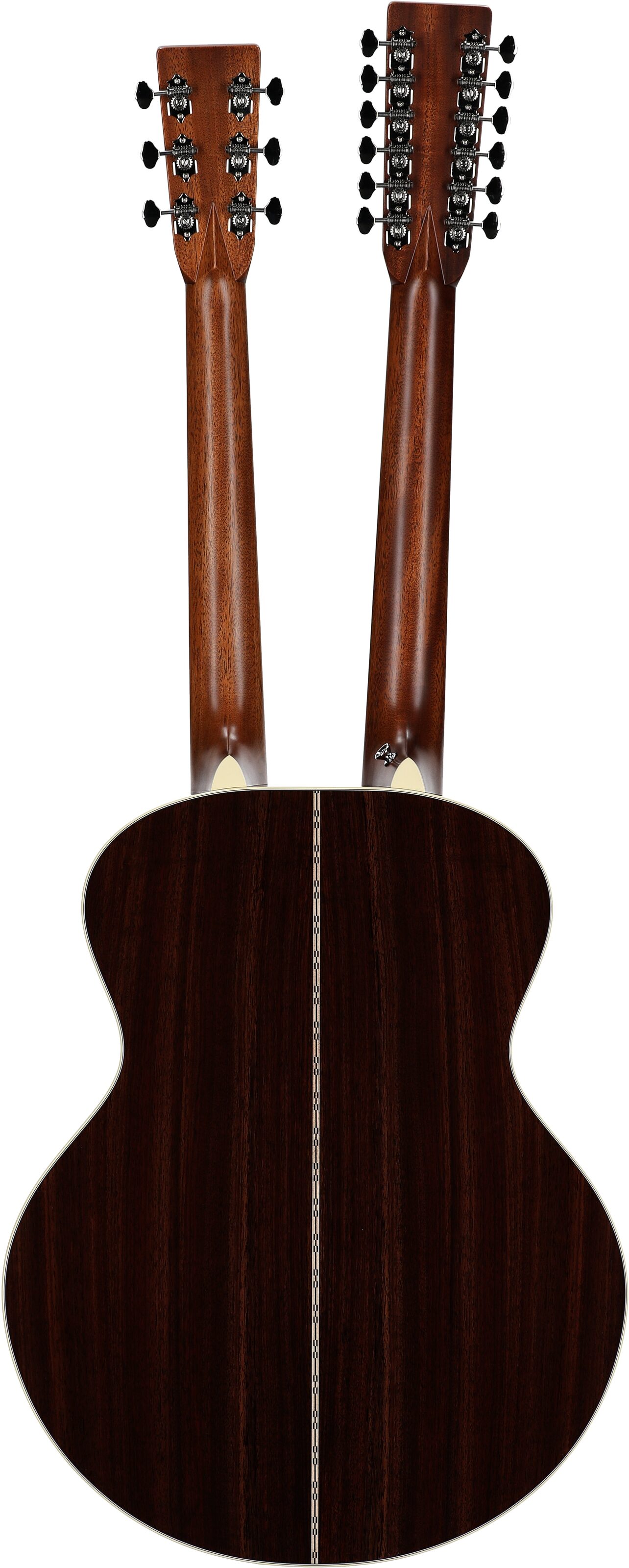 Martin Grand J-28E Double-Neck Acoustic-Electric Guitar, Natural, Full Straight Back