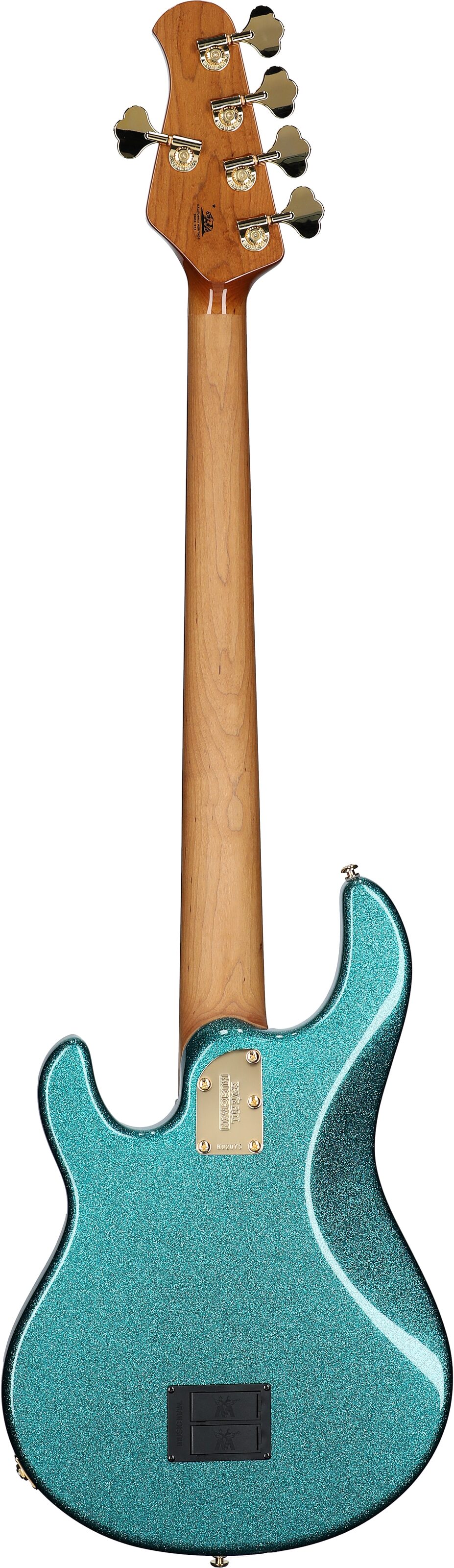 Ernie Ball Music Man StingRay 5 Special Electric Bass, 5-String (with Case), Ocean Sparkle, Full Straight Back